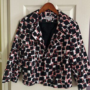 J'ENVIE vintage red scalloped short jacket